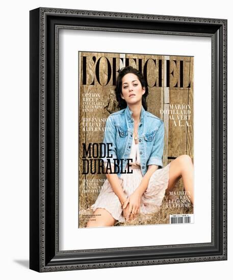 L'Officiel, March 2010 - Marion Cotillard Porte une Robe en Soie, Dior-Koto Bolofo-Framed Premium Giclee Print