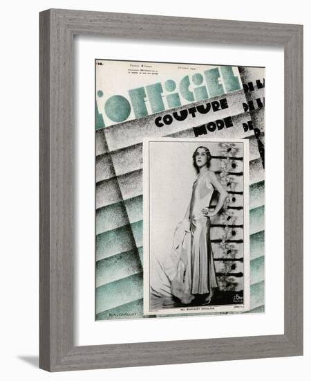 L'Officiel, May 1929 - Mme Schaparelli-Madame D'Ora-Framed Art Print