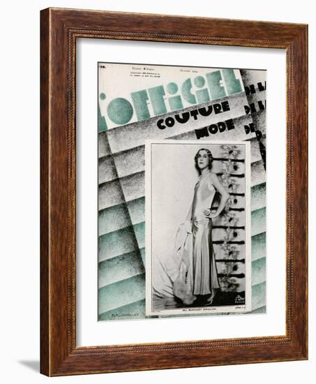 L'Officiel, May 1929 - Mme Schaparelli-Madame D'Ora-Framed Art Print