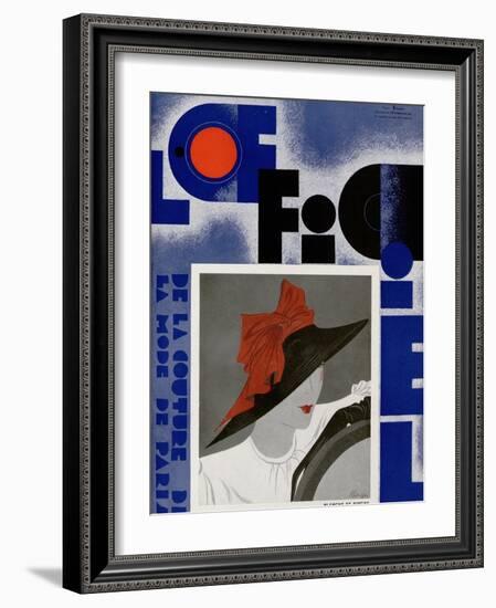 L'Officiel, May 1933 - Blanche et Simone-Lbengini & A.P. Covillot-Framed Art Print