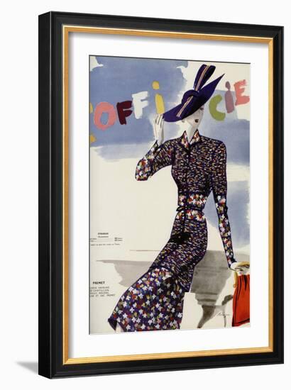 L'Officiel, May 1938 - Premet-Lbenigni-Framed Art Print