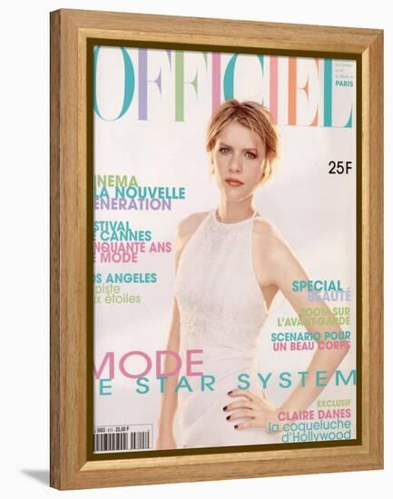 L'Officiel, May 1997 - Claire Danes en Chanel Boutique, Robe en Panne de Velours Blanche Irisée-Firooz Zahedi-Framed Stretched Canvas