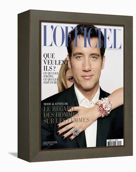 L'Officiel, May 2009 - Clive Owen Porte un Costume Giorgio Armani-Harri Peccinotti-Framed Stretched Canvas