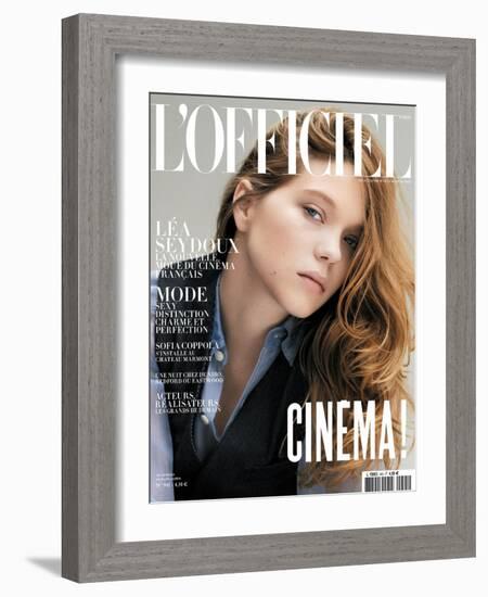 L'Officiel, May 2010 - Léa Seydoux Porte une Chemise en Soie, Ralph Lauren Collection-Paul Wetherell-Framed Art Print