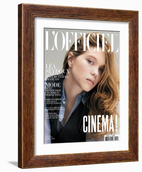 L'Officiel, May 2010 - Léa Seydoux Porte une Chemise en Soie, Ralph Lauren Collection-Paul Wetherell-Framed Art Print