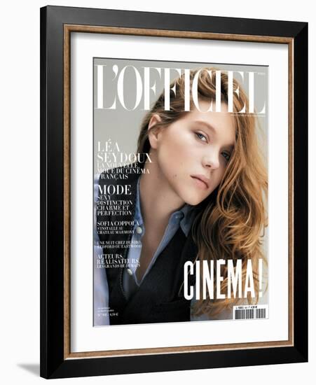 L'Officiel, May 2010 - Léa Seydoux Porte une Chemise en Soie, Ralph Lauren Collection-Paul Wetherell-Framed Art Print