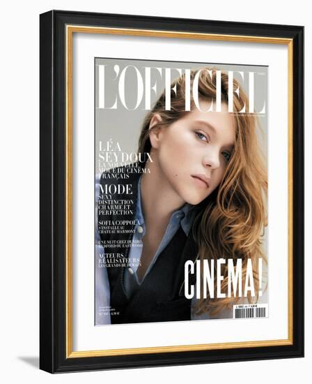 L'Officiel, May 2010 - Léa Seydoux Porte une Chemise en Soie, Ralph Lauren Collection-Paul Wetherell-Framed Art Print