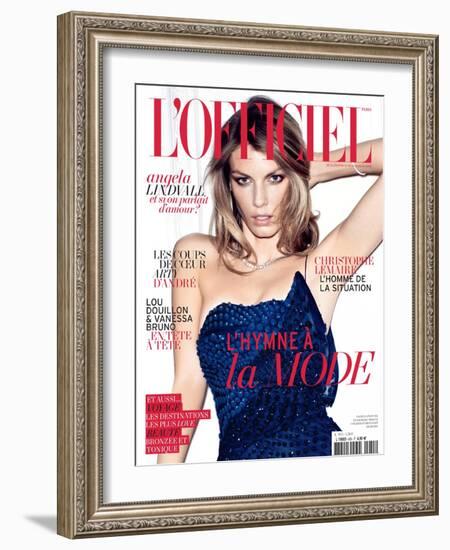 L'Officiel, May 2011 - Angela Lindvall-Thomas Nutzl-Framed Art Print