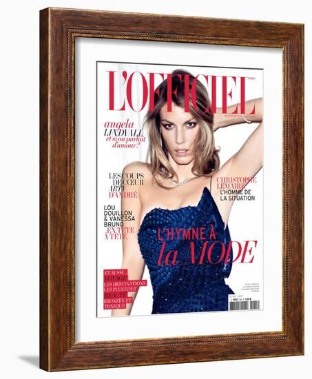 L'Officiel, May 2011 - Angela Lindvall-Thomas Nutzl-Framed Art Print