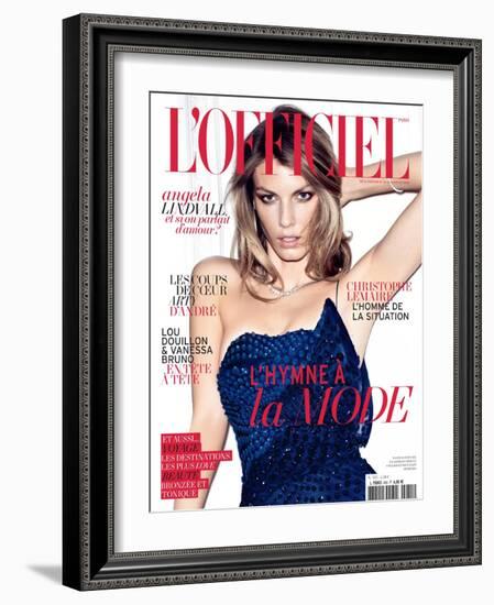 L'Officiel, May 2011 - Angela Lindvall-Thomas Nutzl-Framed Art Print