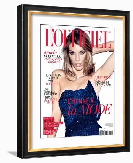 L'Officiel, May 2011 - Angela Lindvall-Thomas Nutzl-Framed Art Print