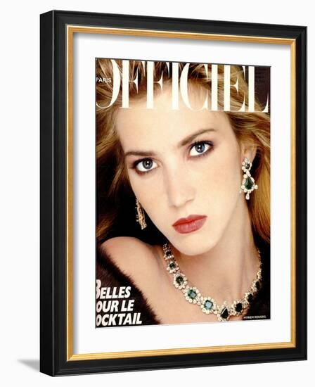 L'Officiel, November 1985 - Myriem Roussel-Bettina Rheims-Framed Art Print