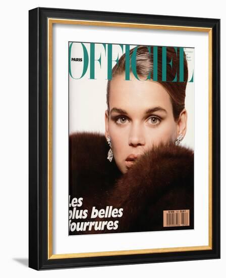 L'Officiel, November 1988 - Robyn Mackintosh-Jonathan Lennard-Framed Art Print