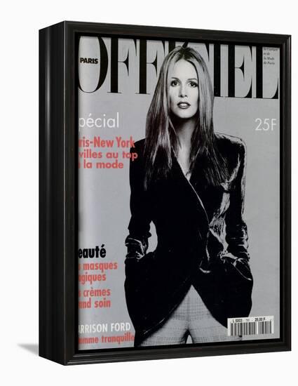 L'Officiel, November 1994 - Elle Mc Pherson Habillée Par Giorgio Armani-Francesco Scavullo-Framed Stretched Canvas