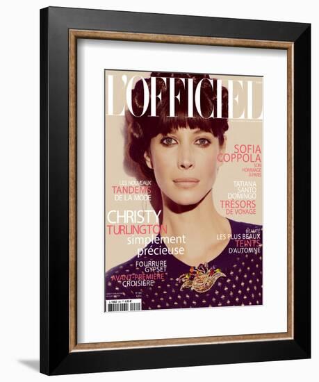 L'Officiel, November 2011 - Christy Turlington-Guy Aroch-Framed Premium Giclee Print