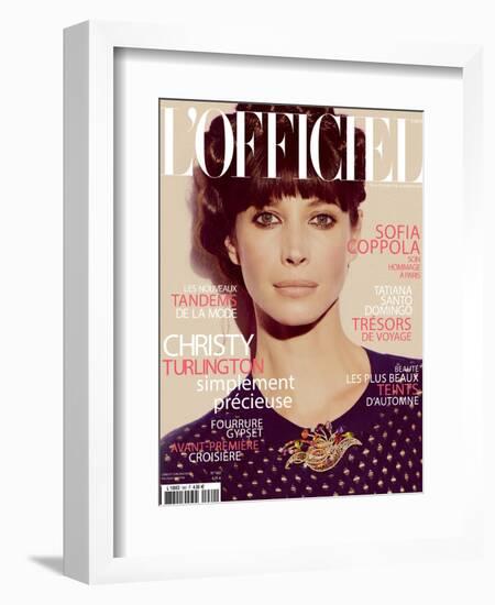 L'Officiel, November 2011 - Christy Turlington-Guy Aroch-Framed Premium Giclee Print