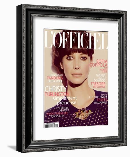 L'Officiel, November 2011 - Christy Turlington-Guy Aroch-Framed Premium Giclee Print