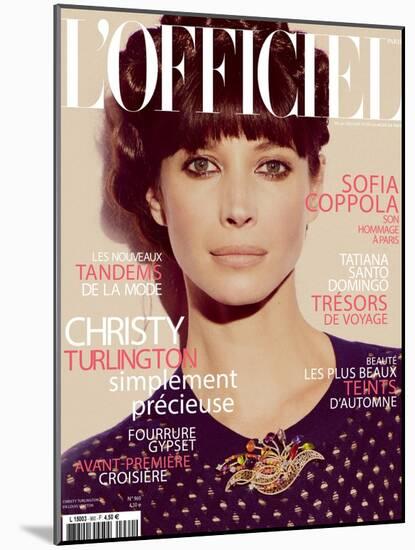 L'Officiel, November 2011 - Christy Turlington-Guy Aroch-Mounted Art Print