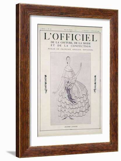 L'Officiel, November-December 1922-Jeanne Lanvin-Framed Art Print