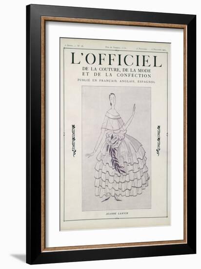 L'Officiel, November-December 1922-Jeanne Lanvin-Framed Art Print