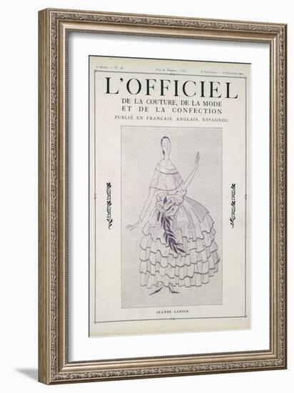 L'Officiel, November-December 1922-Jeanne Lanvin-Framed Premium Giclee Print