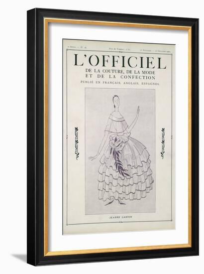 L'Officiel, November-December 1922-Jeanne Lanvin-Framed Premium Giclee Print