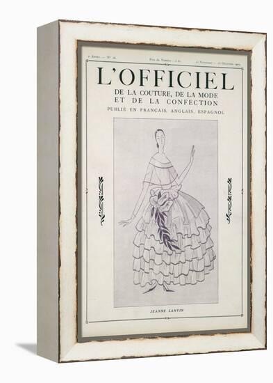 L'Officiel, November-December 1922-Jeanne Lanvin-Framed Stretched Canvas