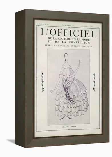 L'Officiel, November-December 1922-Jeanne Lanvin-Framed Stretched Canvas