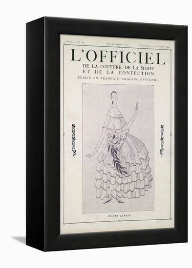 L'Officiel, November-December 1922-Jeanne Lanvin-Framed Stretched Canvas