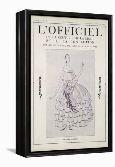 L'Officiel, November-December 1922-Jeanne Lanvin-Framed Stretched Canvas