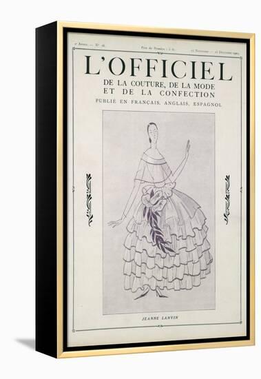 L'Officiel, November-December 1922-Jeanne Lanvin-Framed Stretched Canvas