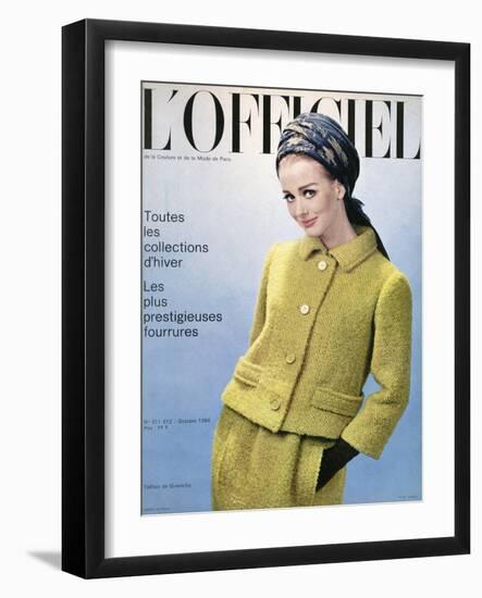 L'Officiel, October 1864 - Tailleur de Givenchy-Guégan-Framed Art Print