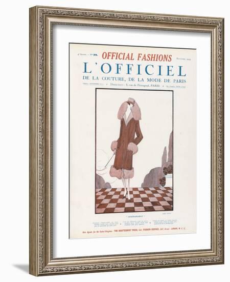 L'Officiel, October 1924 - Chambéry-Worth-Framed Art Print