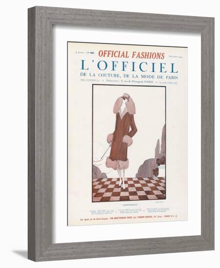 L'Officiel, October 1924 - Chambéry-Worth-Framed Art Print