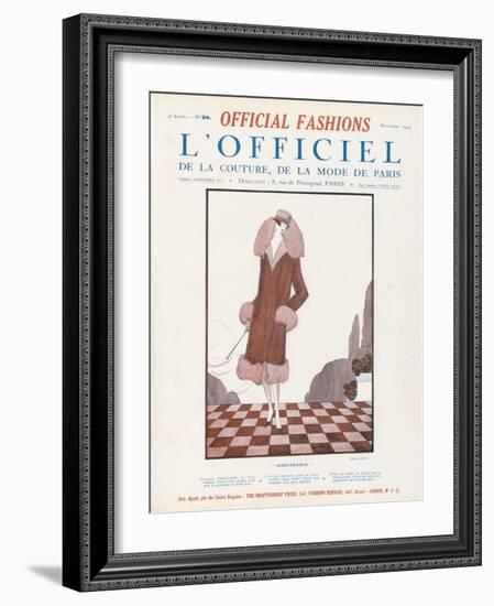 L'Officiel, October 1924 - Chambéry-Worth-Framed Art Print