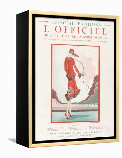 L'Officiel, October 1925 - de Loin-Martial et Armand-Framed Stretched Canvas