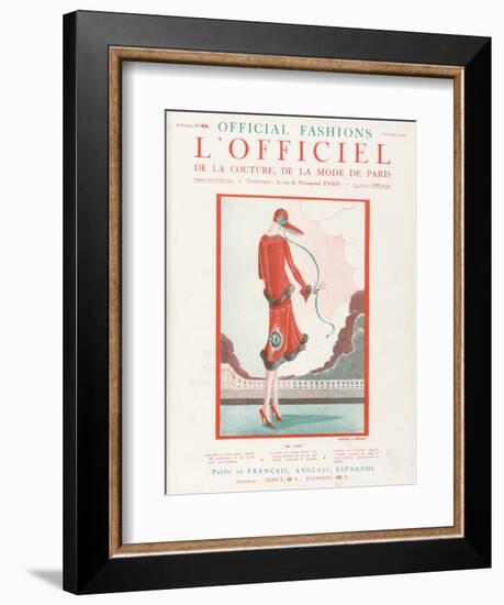 L'Officiel, October 1925 - de Loin-Martial et Armand-Framed Premium Giclee Print