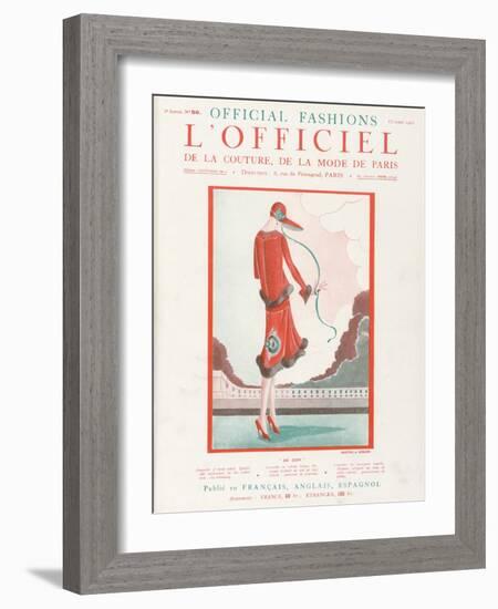 L'Officiel, October 1925 - de Loin-Martial et Armand-Framed Art Print