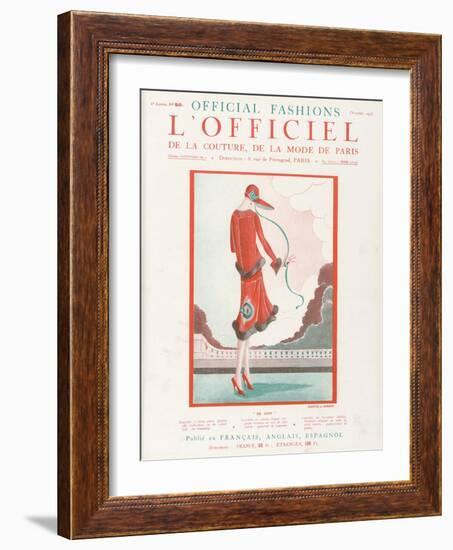 L'Officiel, October 1925 - de Loin-Martial et Armand-Framed Art Print