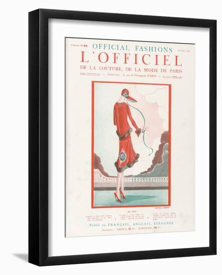 L'Officiel, October 1925 - de Loin-Martial et Armand-Framed Art Print