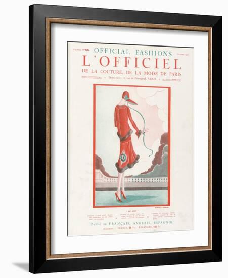 L'Officiel, October 1925 - de Loin-Martial et Armand-Framed Art Print