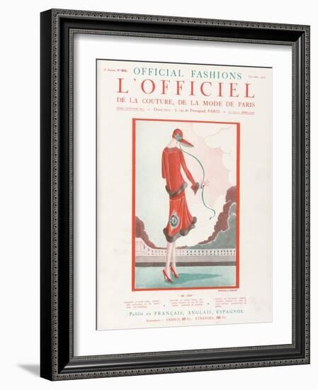 L'Officiel, October 1925 - de Loin-Martial et Armand-Framed Art Print