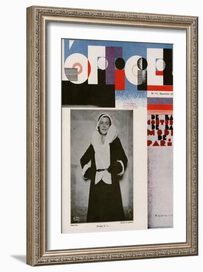 L'Officiel, October 1930 - Mme Louise Eisner-Madame D'Ora & A.P. Covillot-Framed Art Print