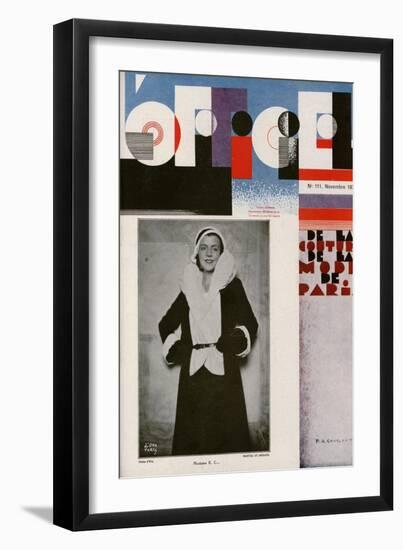 L'Officiel, October 1930 - Mme Louise Eisner-Madame D'Ora & A.P. Covillot-Framed Art Print