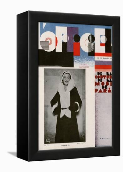 L'Officiel, October 1930 - Mme Louise Eisner-Madame D'Ora & A.P. Covillot-Framed Stretched Canvas