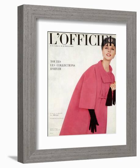 L'Officiel, October 1959 - Ensemble du Soir de Givenchy-Philippe Pottier-Framed Premium Giclee Print