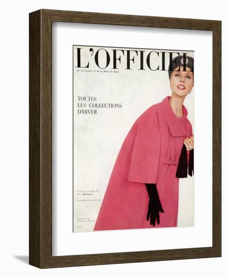 L'Officiel, October 1959 - Ensemble du Soir de Givenchy-Philippe Pottier-Framed Premium Giclee Print