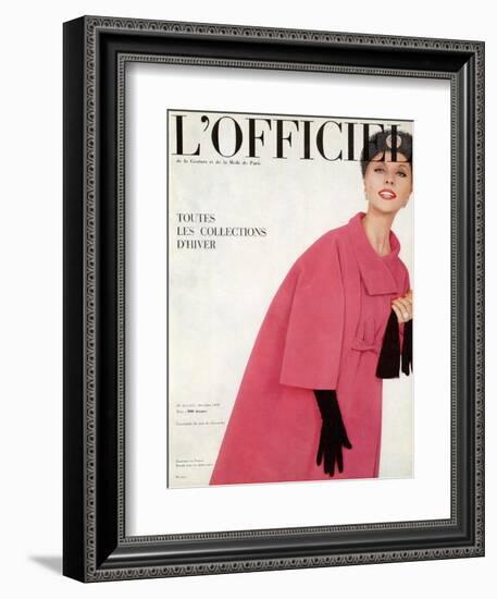 L'Officiel, October 1959 - Ensemble du Soir de Givenchy-Philippe Pottier-Framed Premium Giclee Print