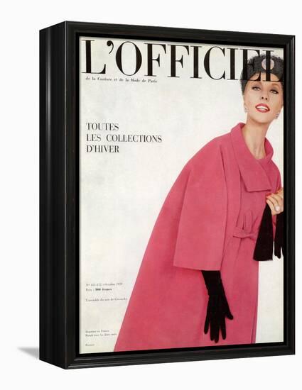 L'Officiel, October 1959 - Ensemble du Soir de Givenchy-Philippe Pottier-Framed Stretched Canvas