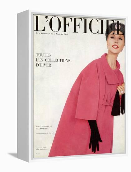 L'Officiel, October 1959 - Ensemble du Soir de Givenchy-Philippe Pottier-Framed Stretched Canvas